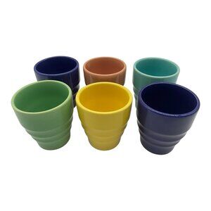 Gladding McBean Fransican Vintage Pottery El Patio Assorted Colored Tumblers